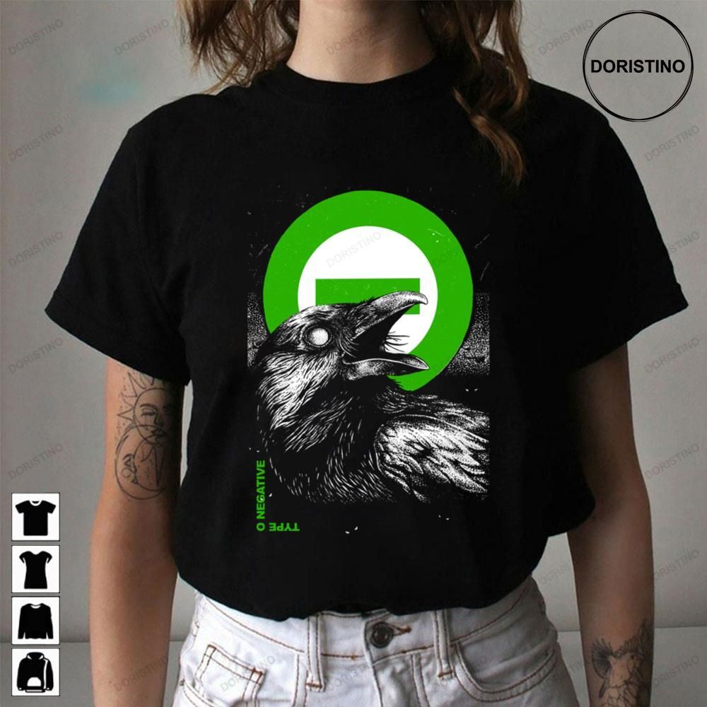 Crow Green Type O Negative Limited Edition T-shirts